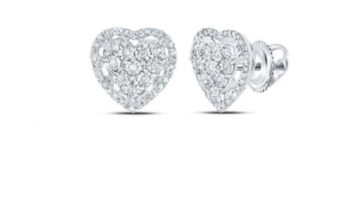 1/4CTW-DIA P1 GIFT HEART EARRING