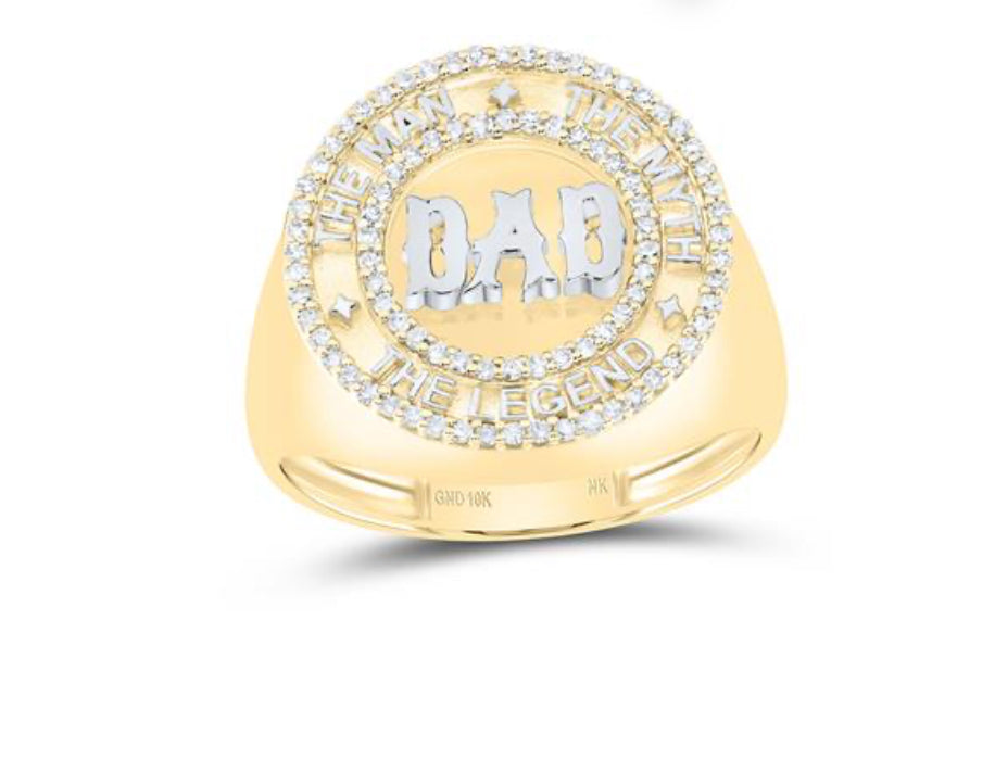 1/3CTW-DIA NK "DAD" MENS RING