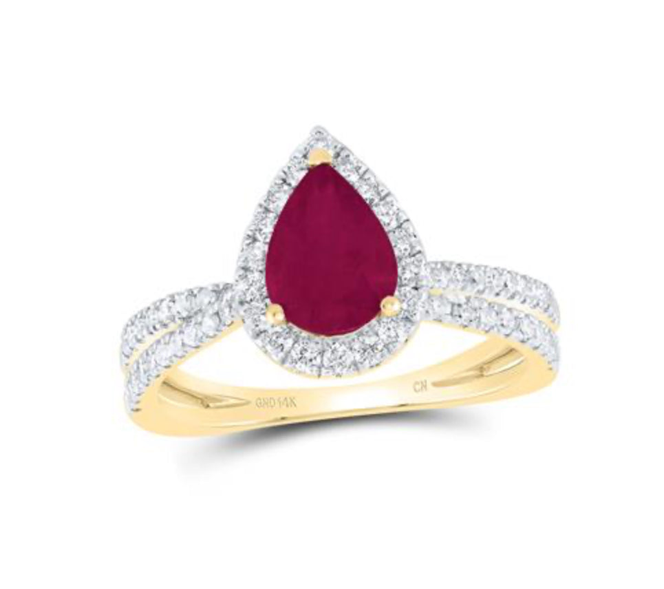 1/2CTW-DIA CN 8X5.5MM PS-RU NAT GEM RING
