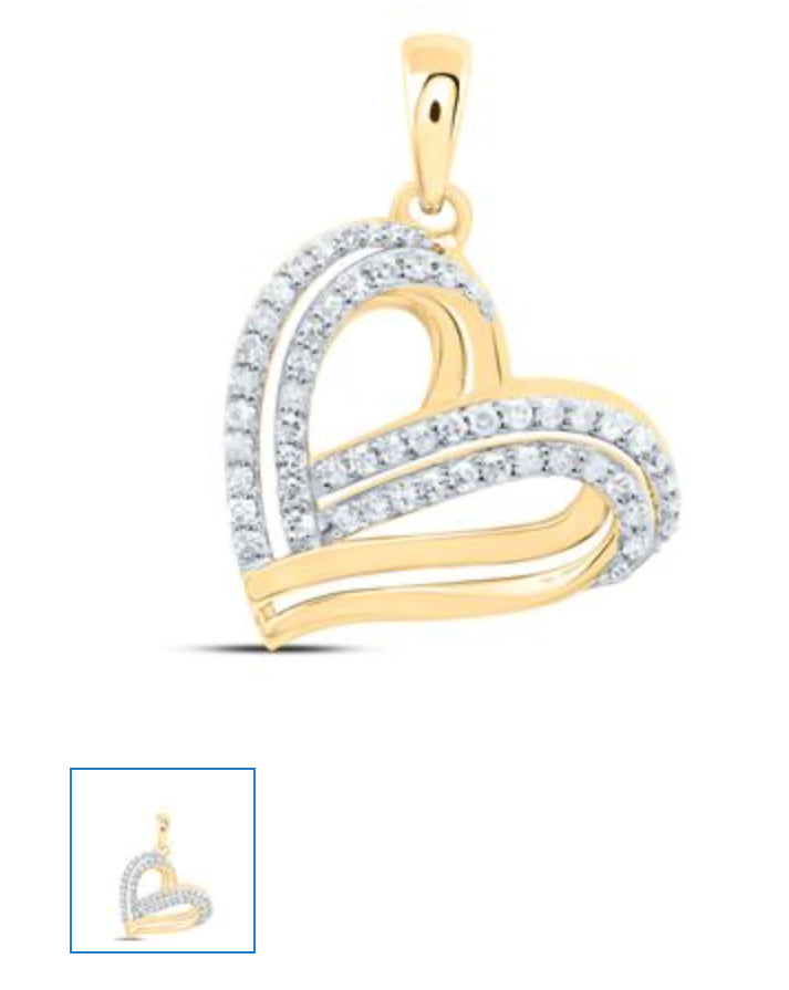 1/3CTW-DIA P1 GIFT HEART PENDANT