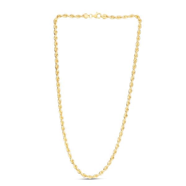 14K 4.3mm Silk Rope Chain