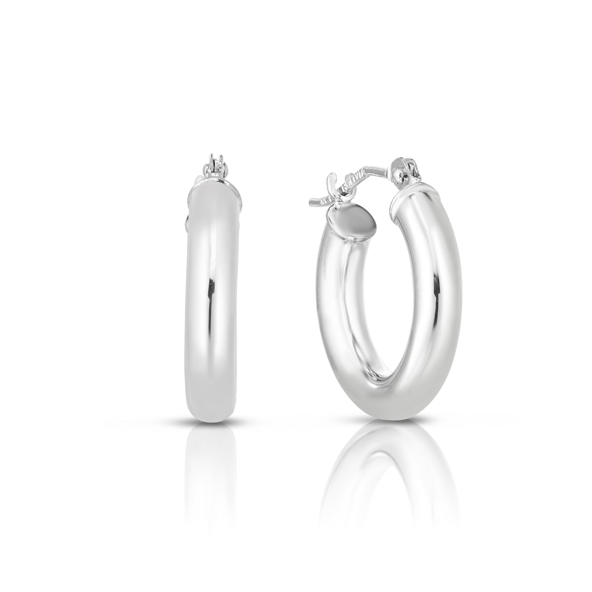 10K White Gold Earring