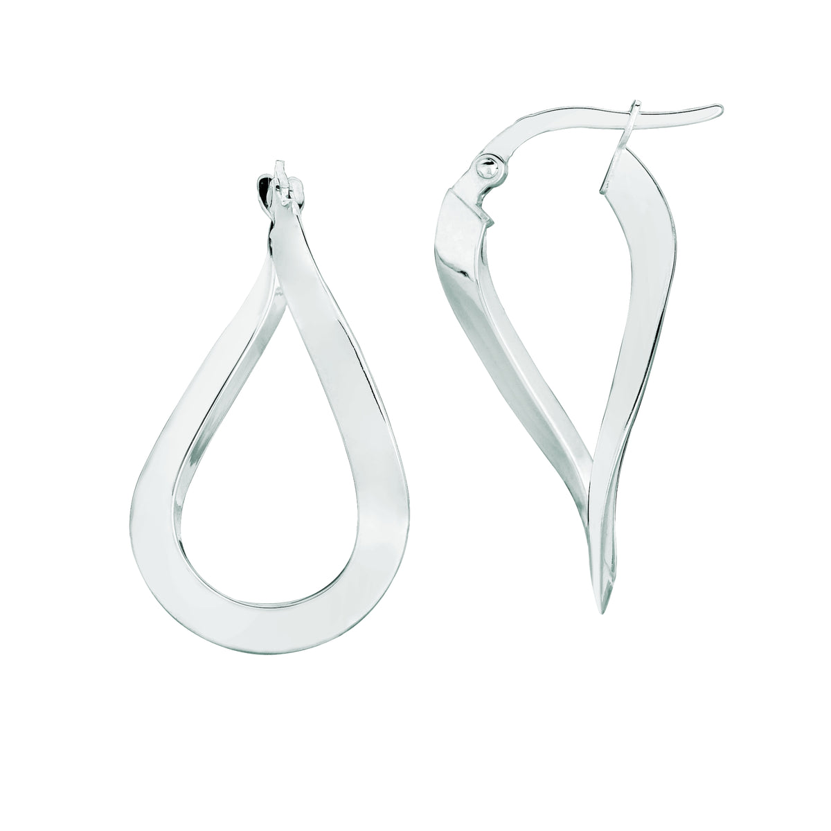 10K White Gold Earring