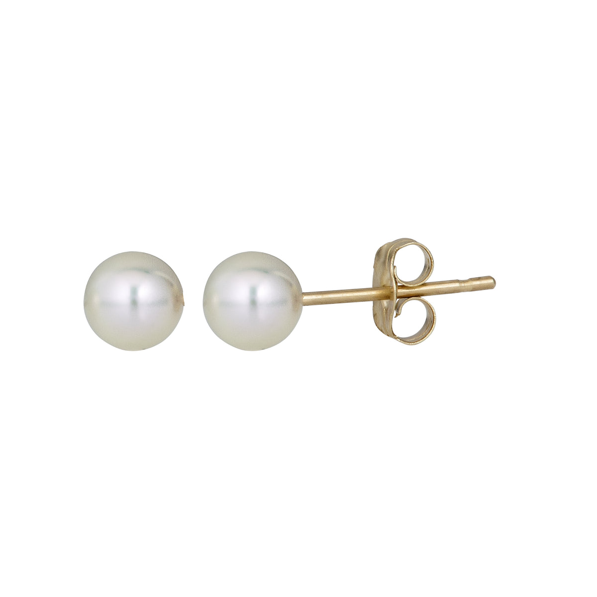14K Yellow Gold Pearl Earring