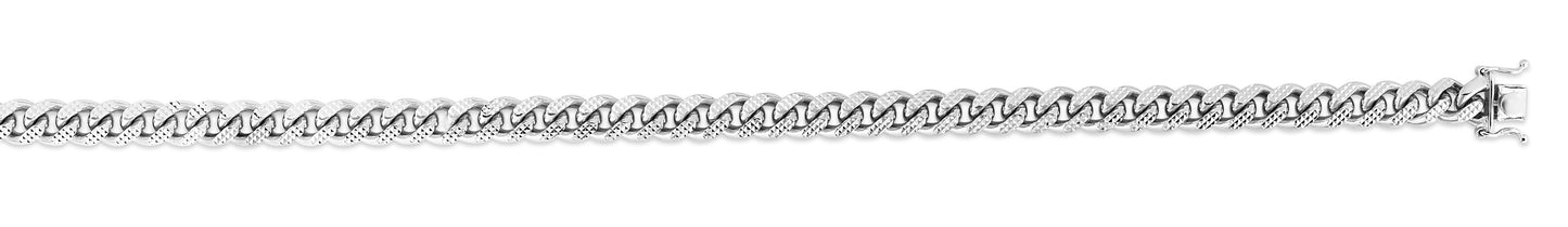 Silver 7mm Pyramid Miami Cuban Chain