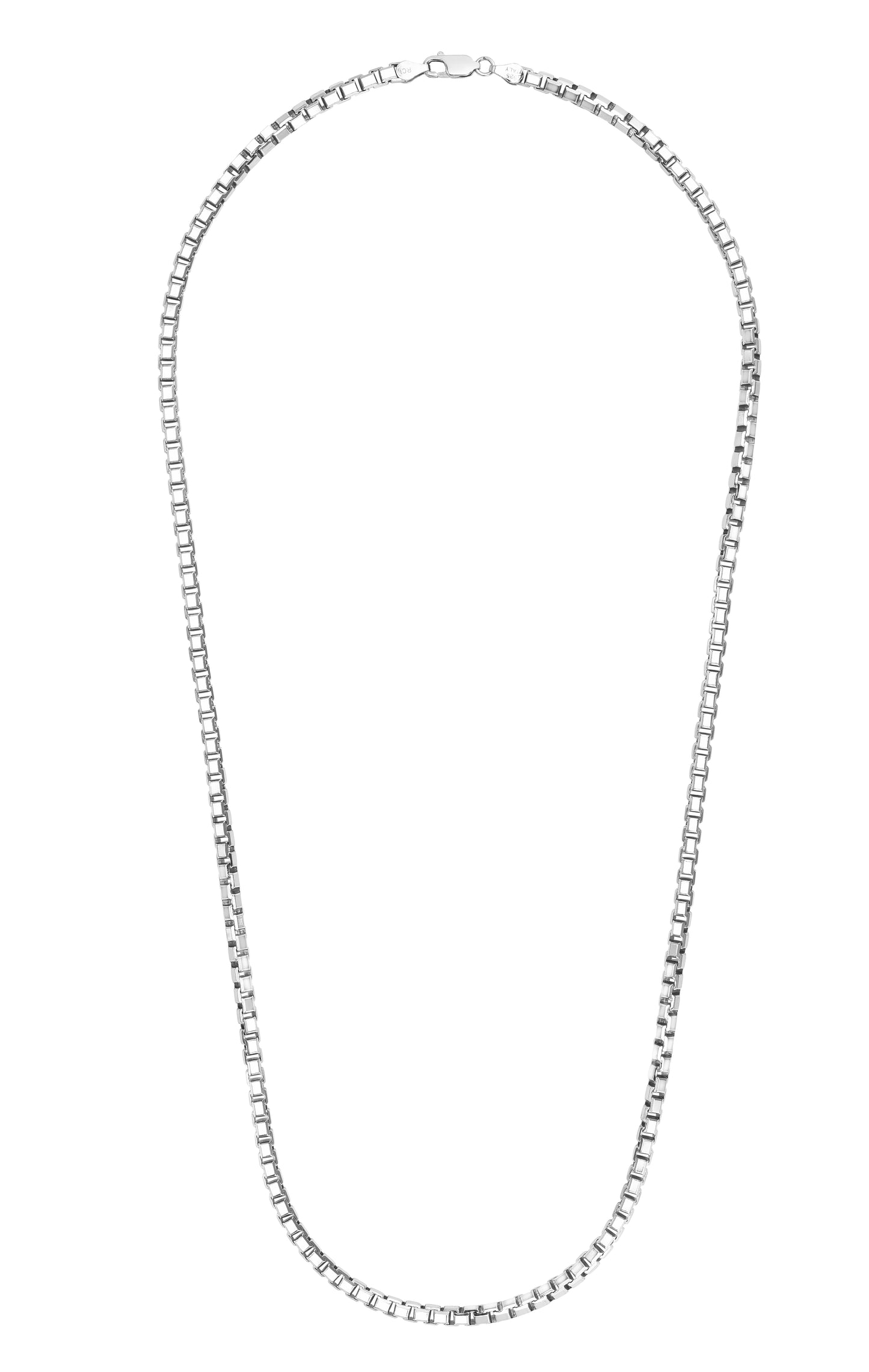 Silver 3.7mm Octogonal Box Chain