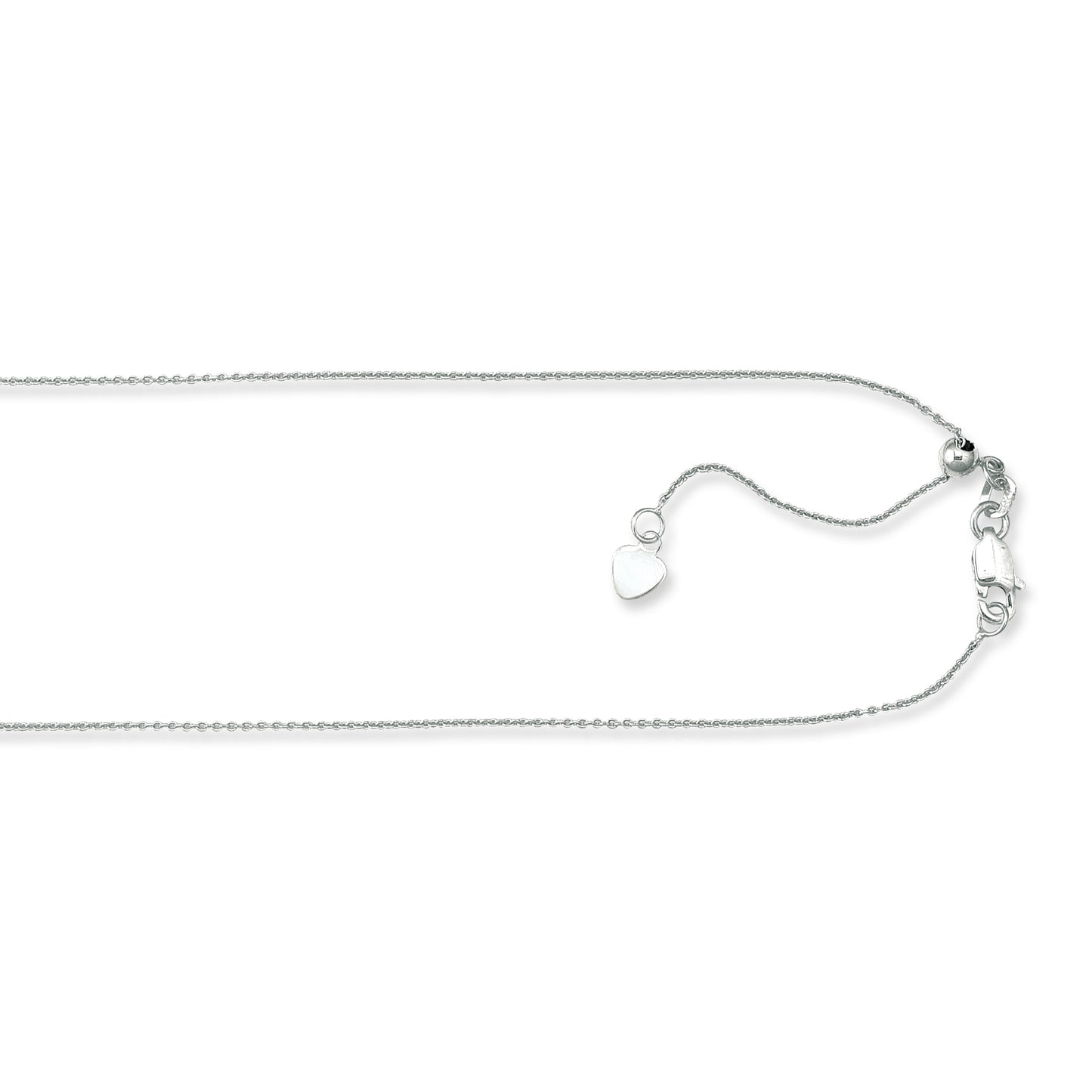 Silver 1.1mm Adjustable 30" Cable Chain