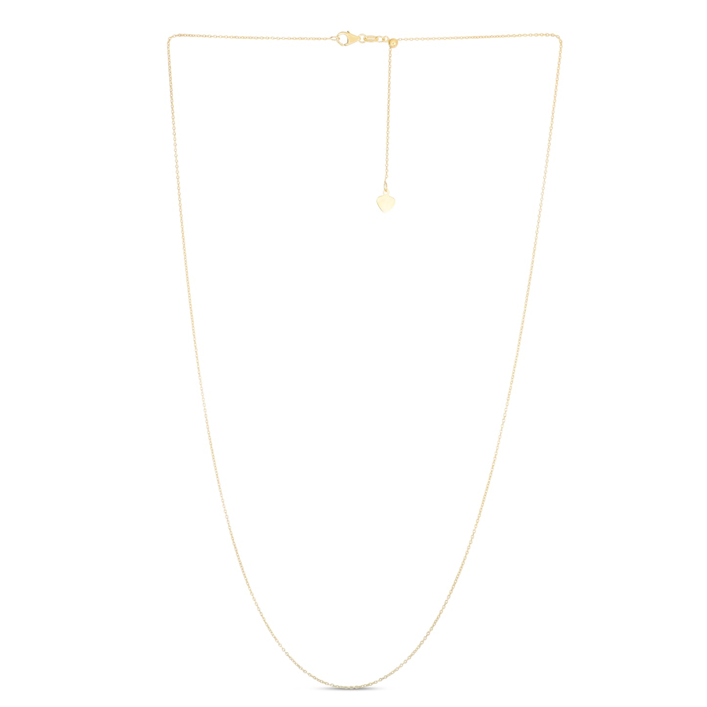 14K Gold 0.97mm Adjustable Cable Chain
