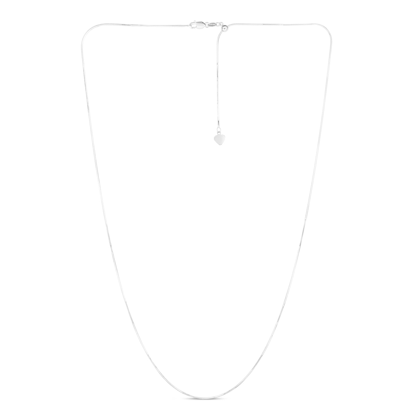 14K Gold 0.80mm Adjustable Octagonal Snake Chain
