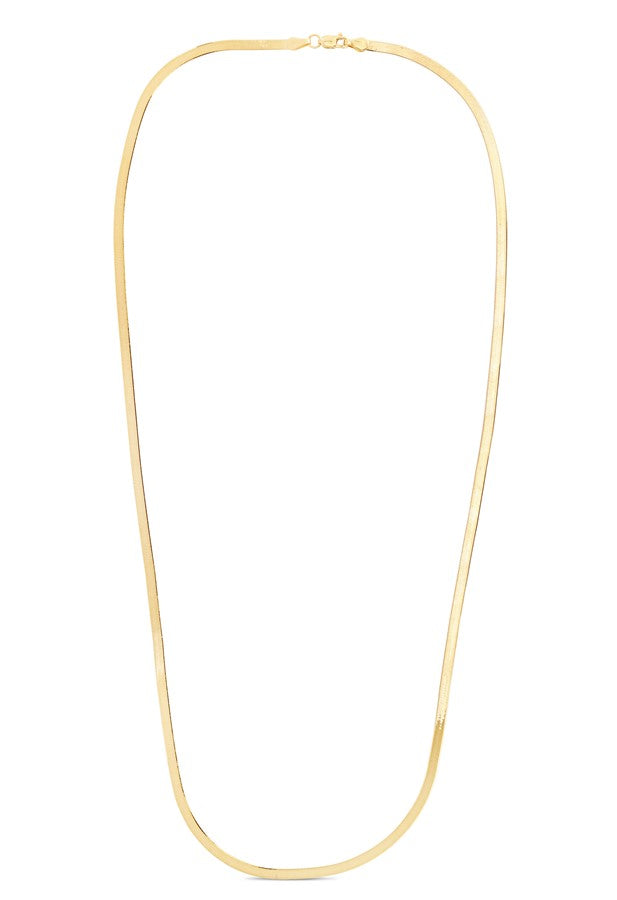 14K 1.5mm Beveled Herringbone Chain