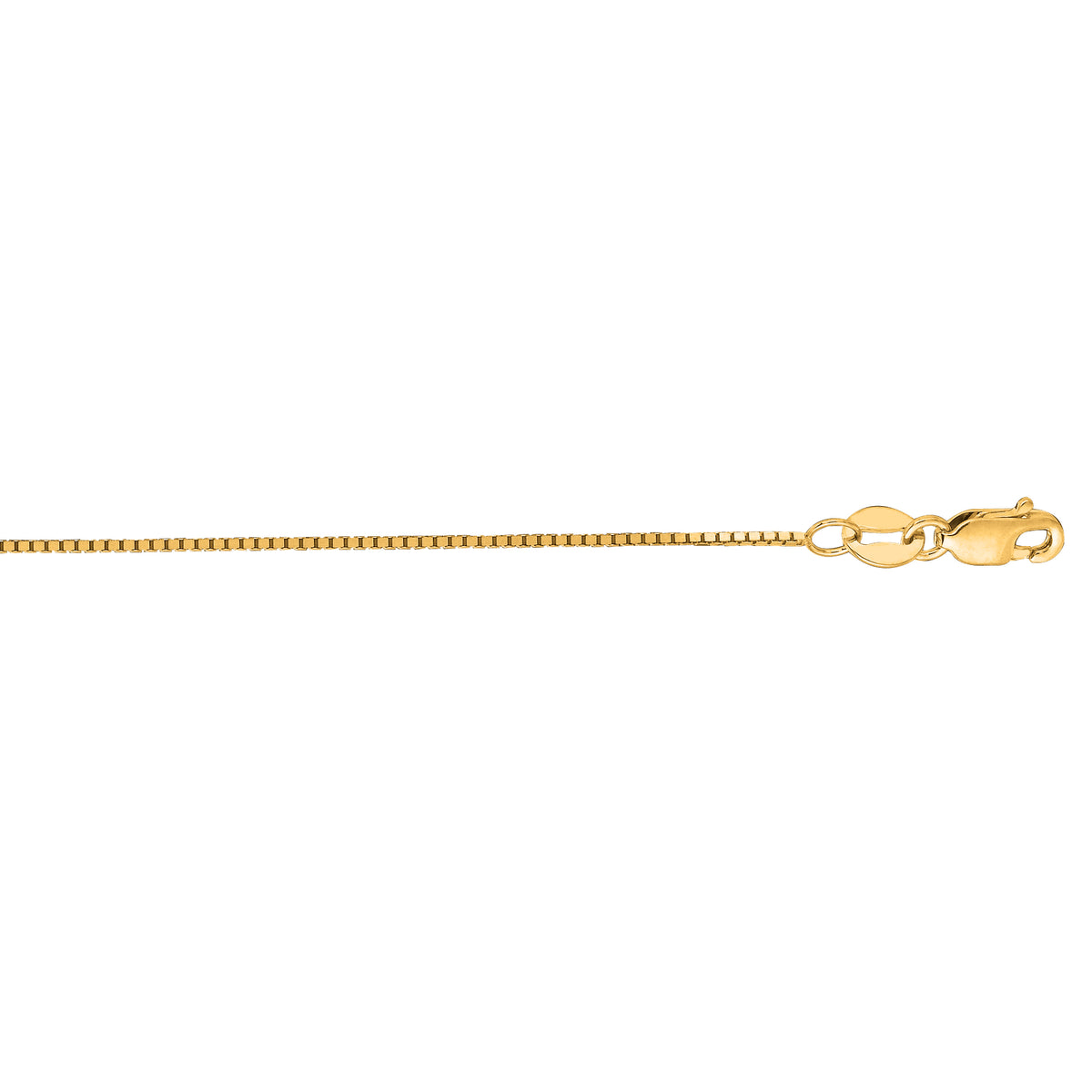 Classic Box Chain in 14K Yellow Gold — 24 Inches, 0.68mm