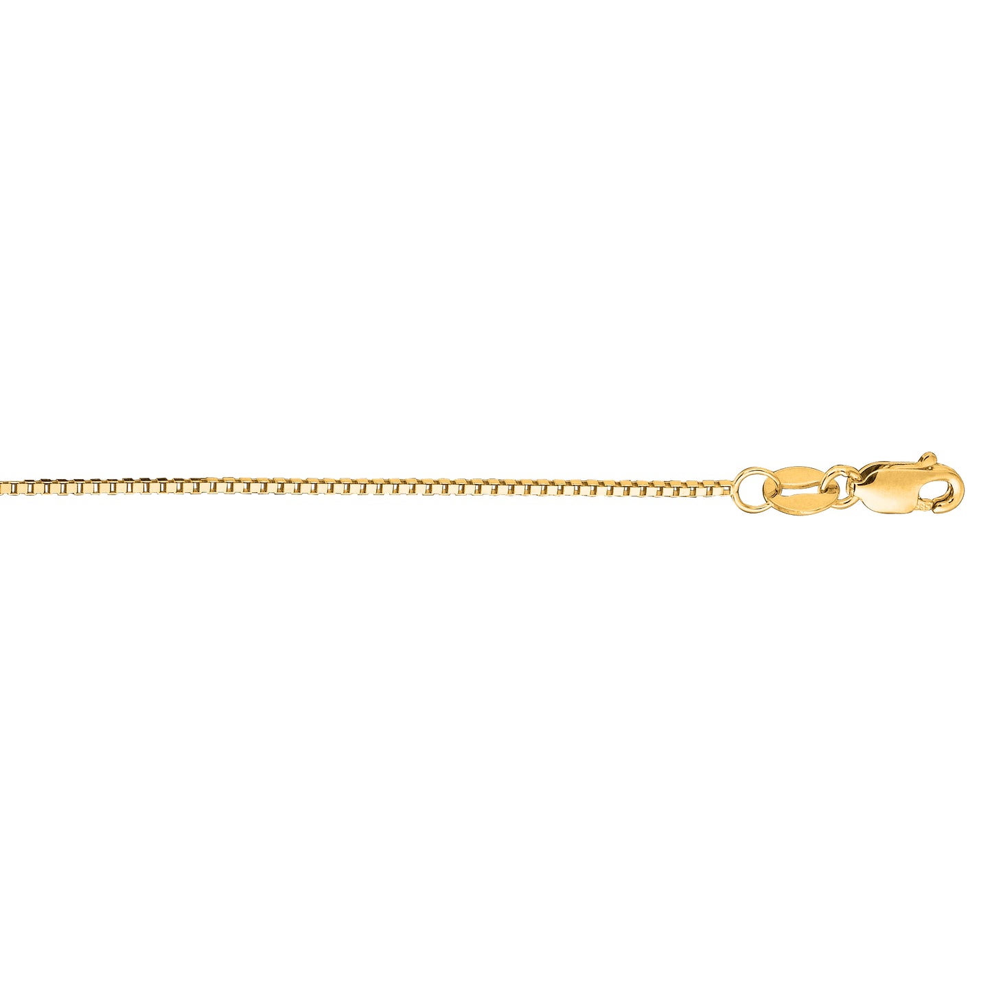 Classic Box Chain in 14K Yellow Gold — 16 Inches, 0.75mm
