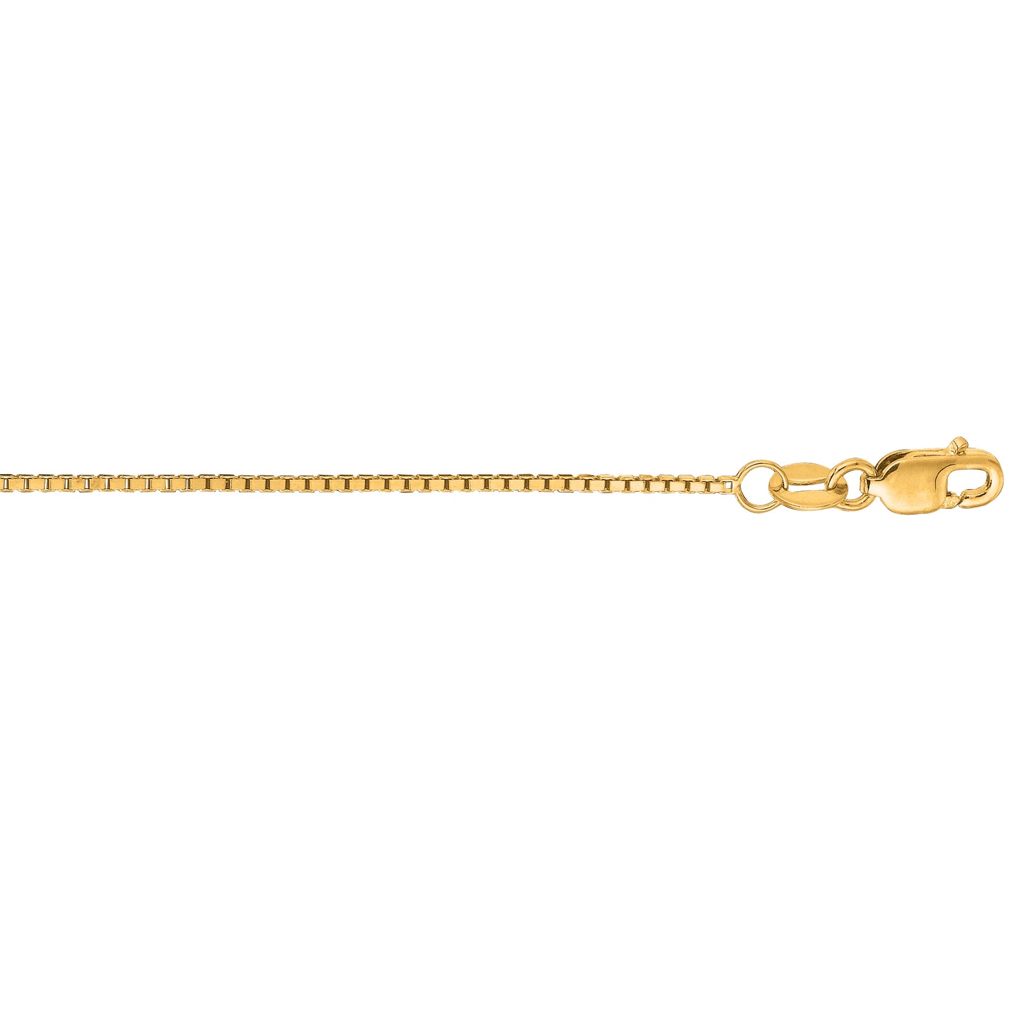 Classic Box Chain in 14K Yellow Gold — 16 Inches, 0.85mm