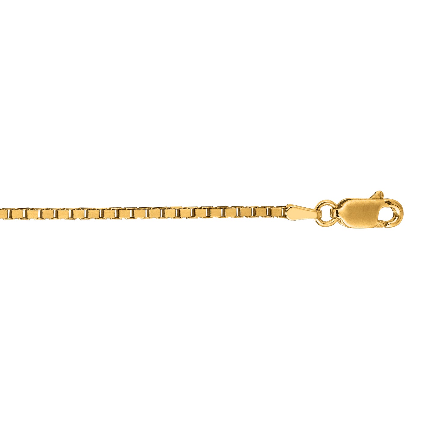 Classic Box Chain in 14K Yellow Gold — 18 Inches, 1.7mm