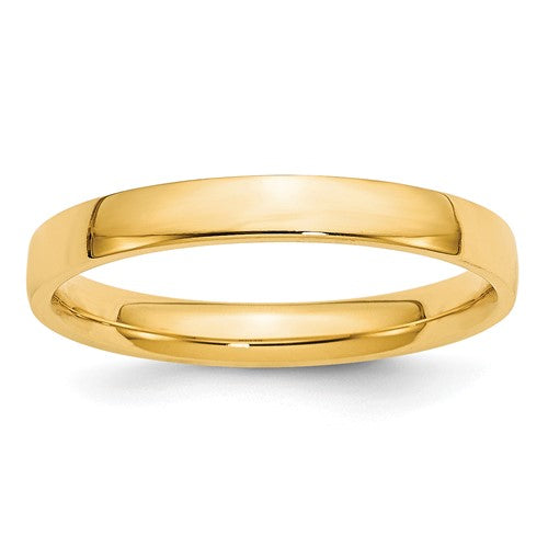Comfort Fit Wedding Band in 14K Yellow Gold — 3mm, Size 13