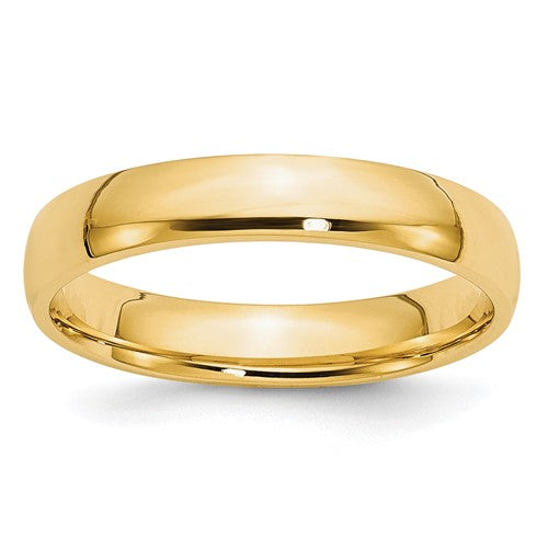 Comfort Fit Wedding Band in 14K Yellow Gold — 4mm, Size 13