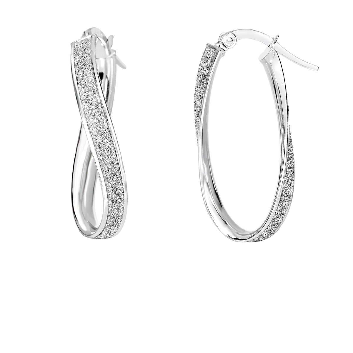 14K White Gold Earring