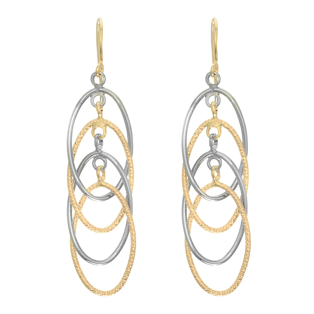 14K Two-Tone Gold Earring