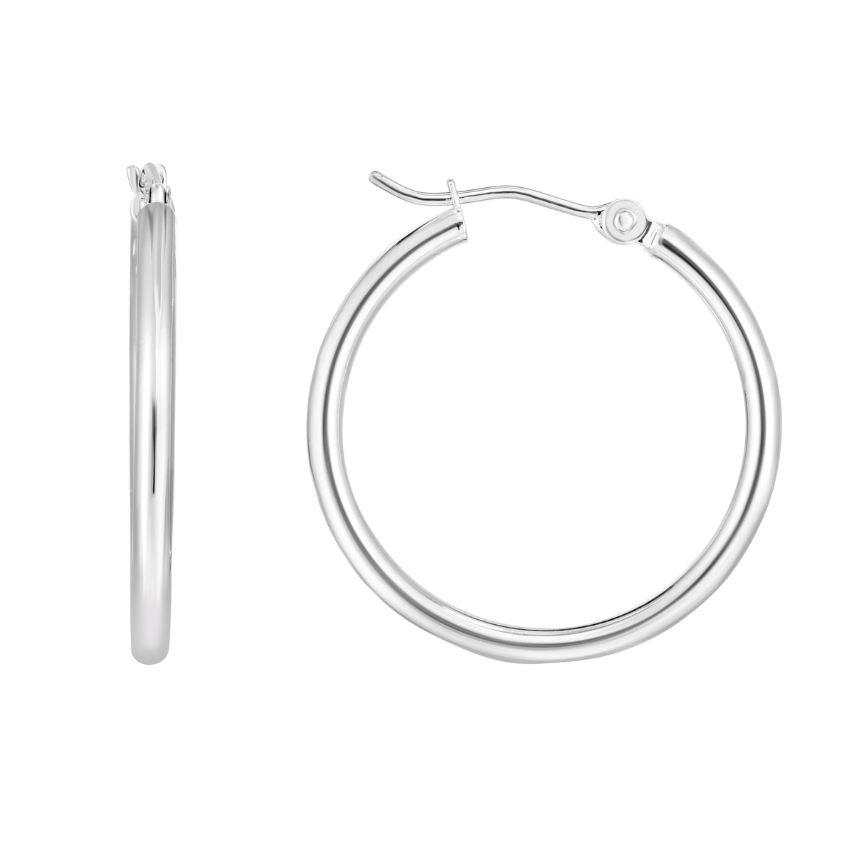 14K White Gold Earring