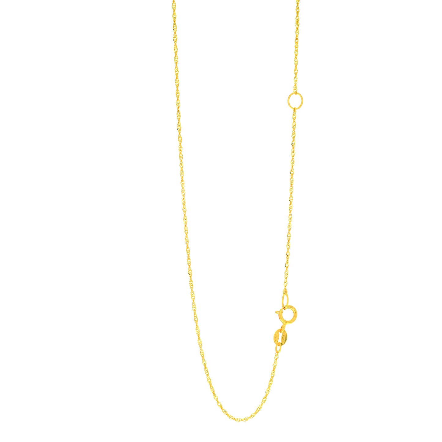 14K Gold 1.1mm Extendable Chain