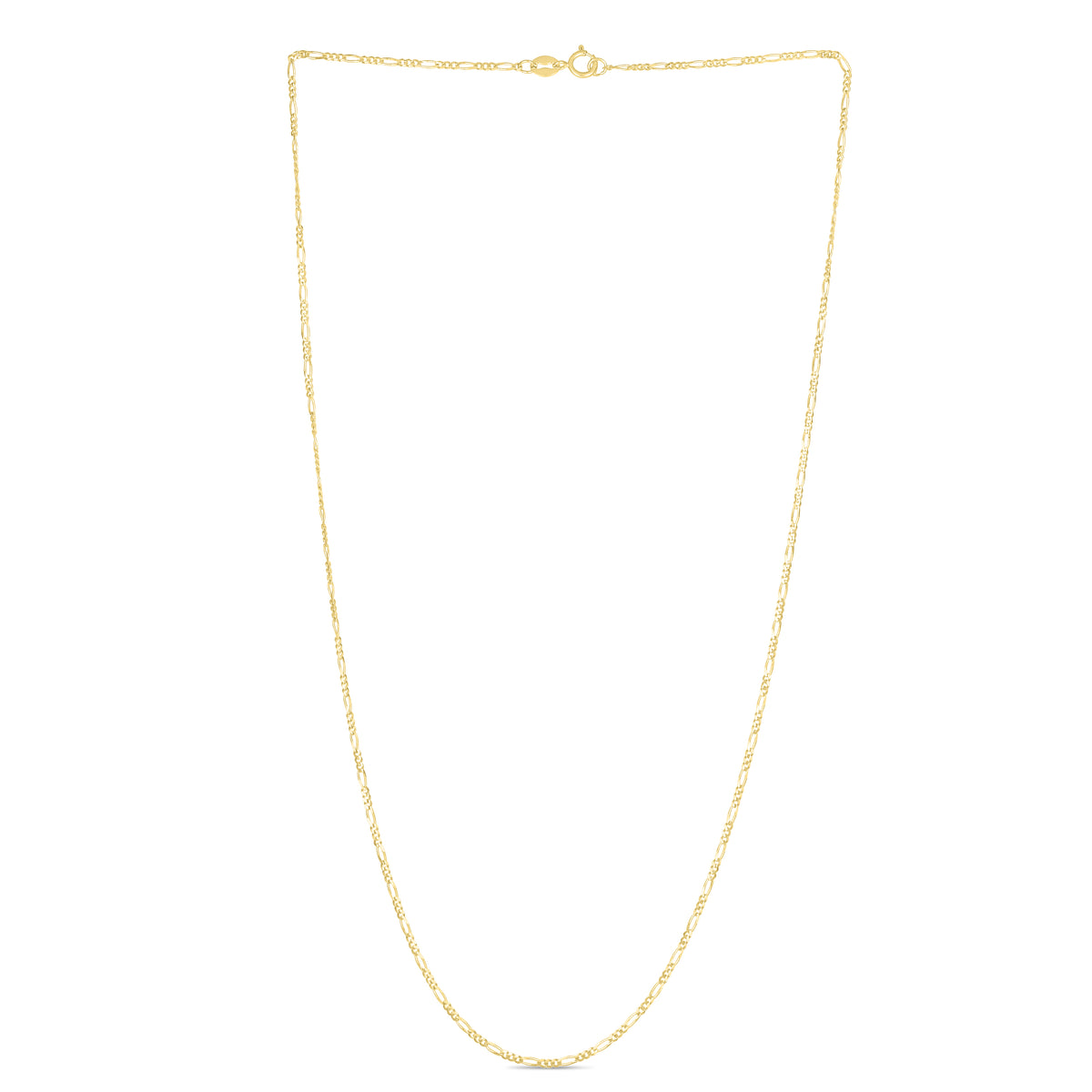Figaro Chain in 14K Yellow Gold — 10 Inches, 1.3mm