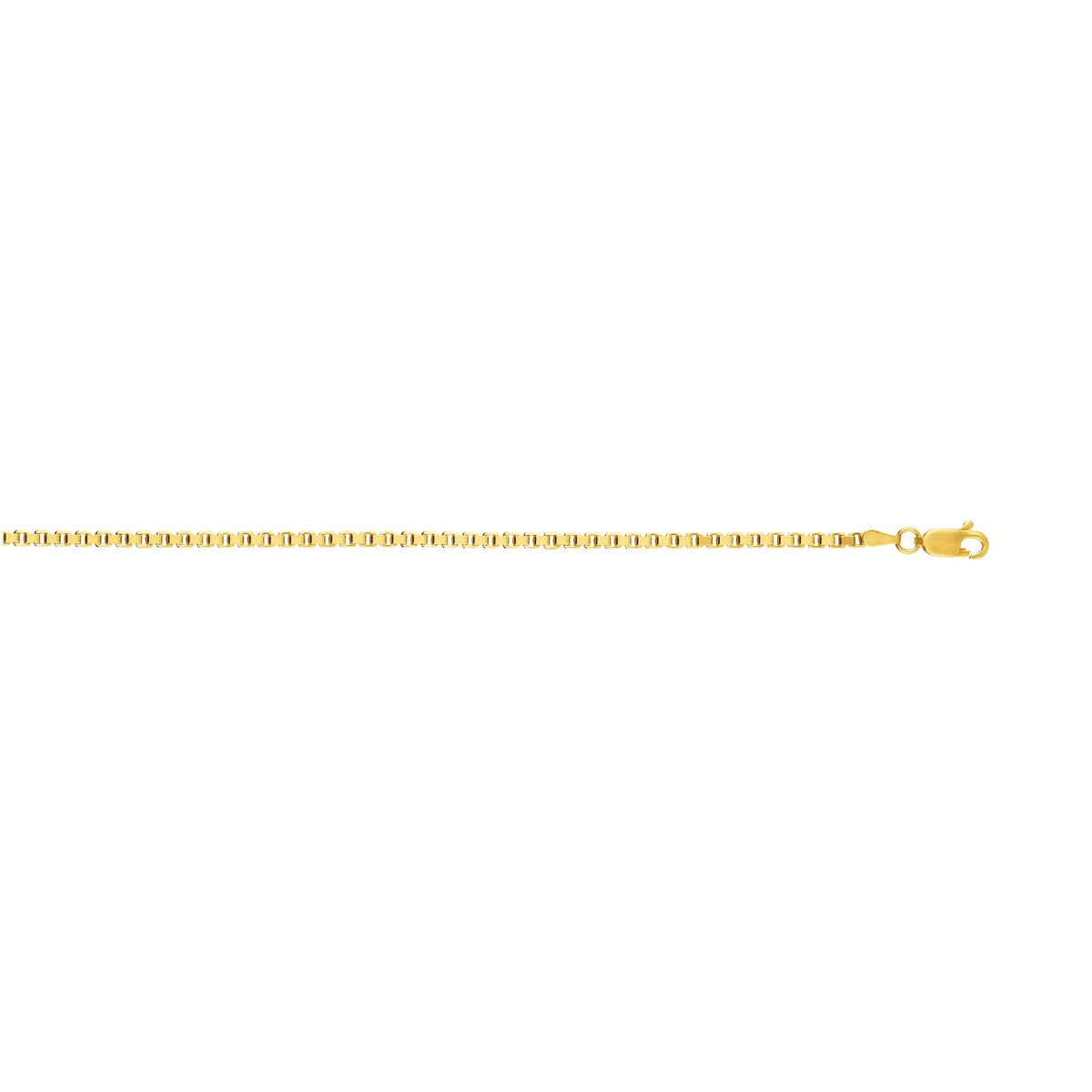 Semi-Solid Box Chain in 14K Yellow Gold — 22 Inches, 2.5mm