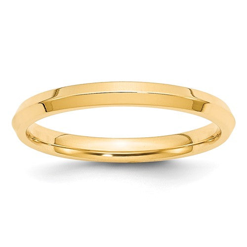 Knife Edge Comfort Fit Wedding Band in 14K Yellow Gold — 2.5mm, Size 6
