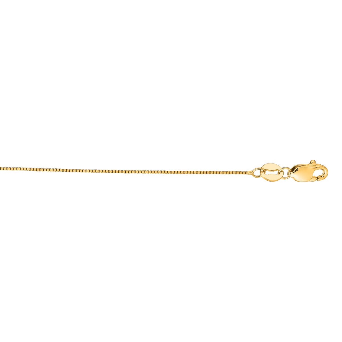 Classic Box Chain in 14K Yellow Gold — 16 Inches, 0.45mm