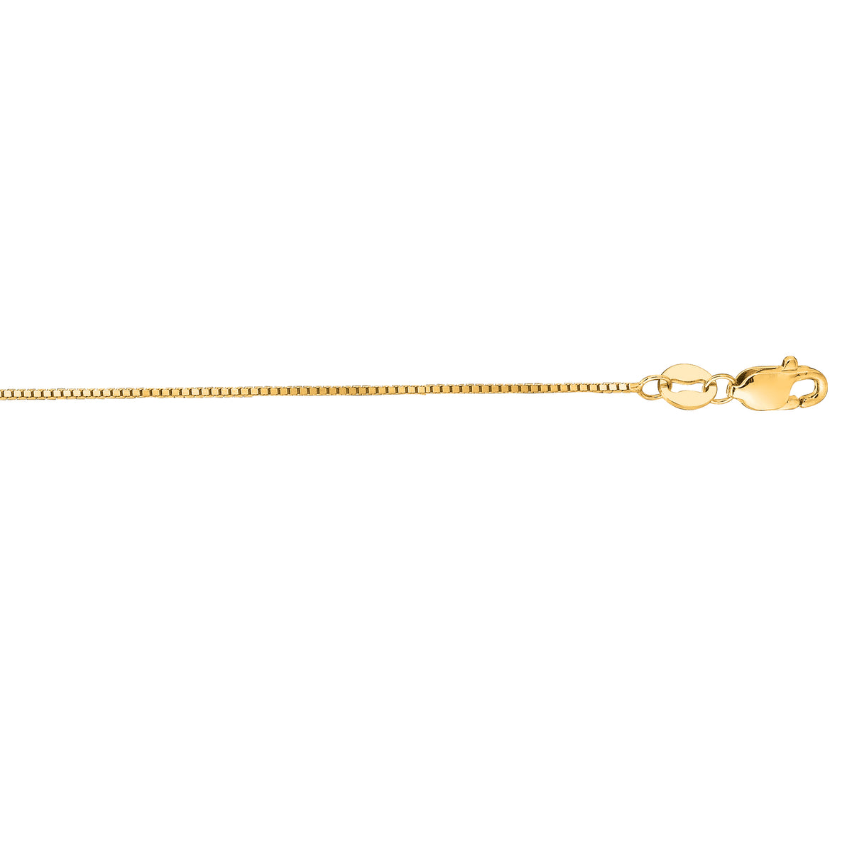 Classic Box Chain in 14K Yellow Gold — 17 Inches, 0.6mm