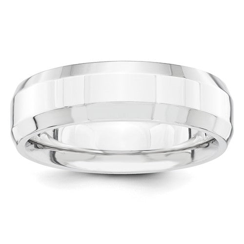 Beveled Edge Wedding Band Size 8
