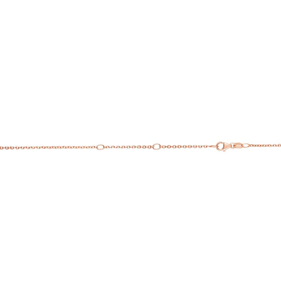 14K Gold 1.2mm Double Extendable Cable Chain