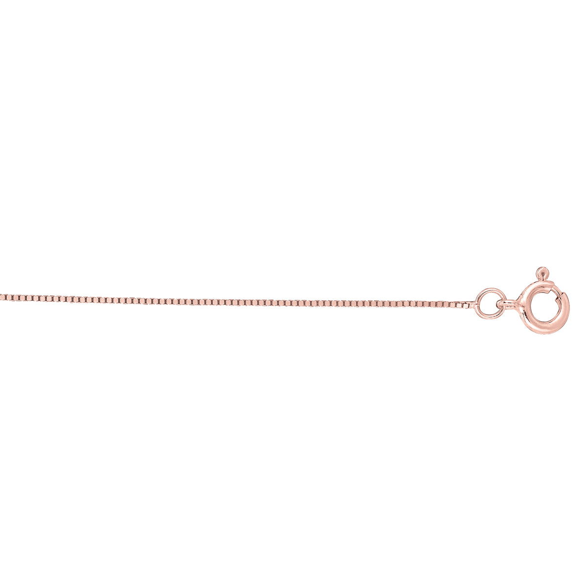 Classic Box Chain in 14K Rose Gold — 16 Inches, 0.45mm