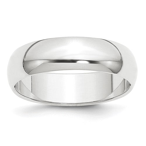 Half Round Featherweight Wedding Band Size 7