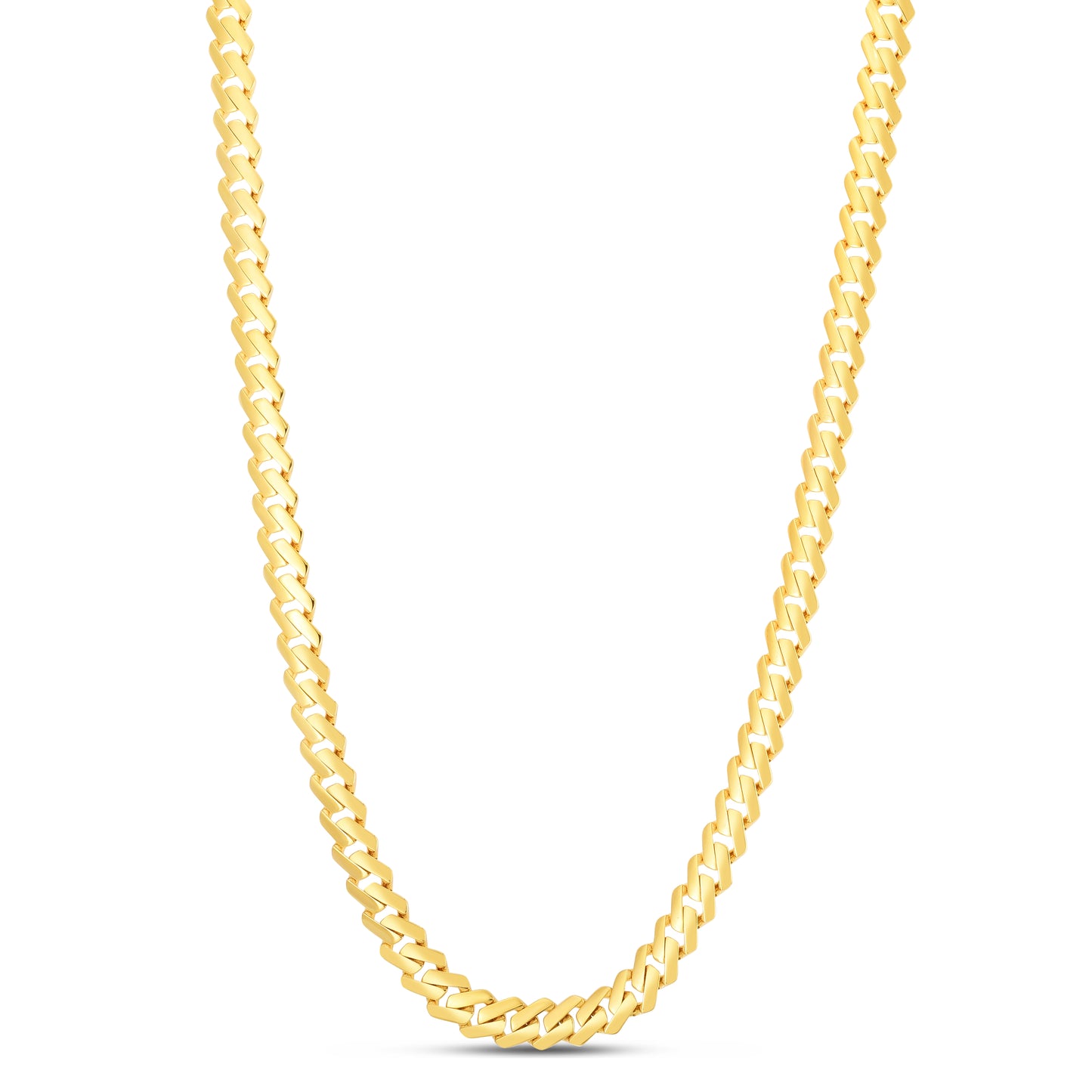 14K 8mm High Polish Modern Lite Edge Chain