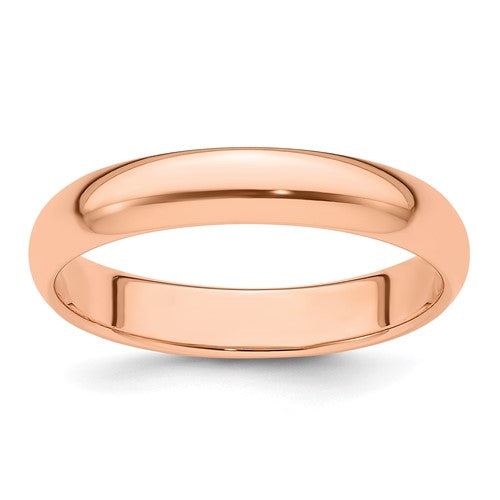 Half-Round Wedding Band in 14K Rose Gold — 4mm, Size 5.5