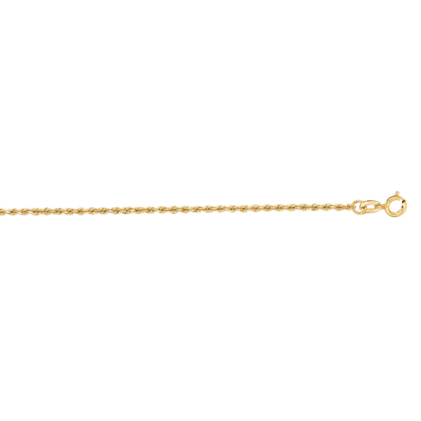 14K Gold 1.4mm Diamond Cut Royal Rope Chain