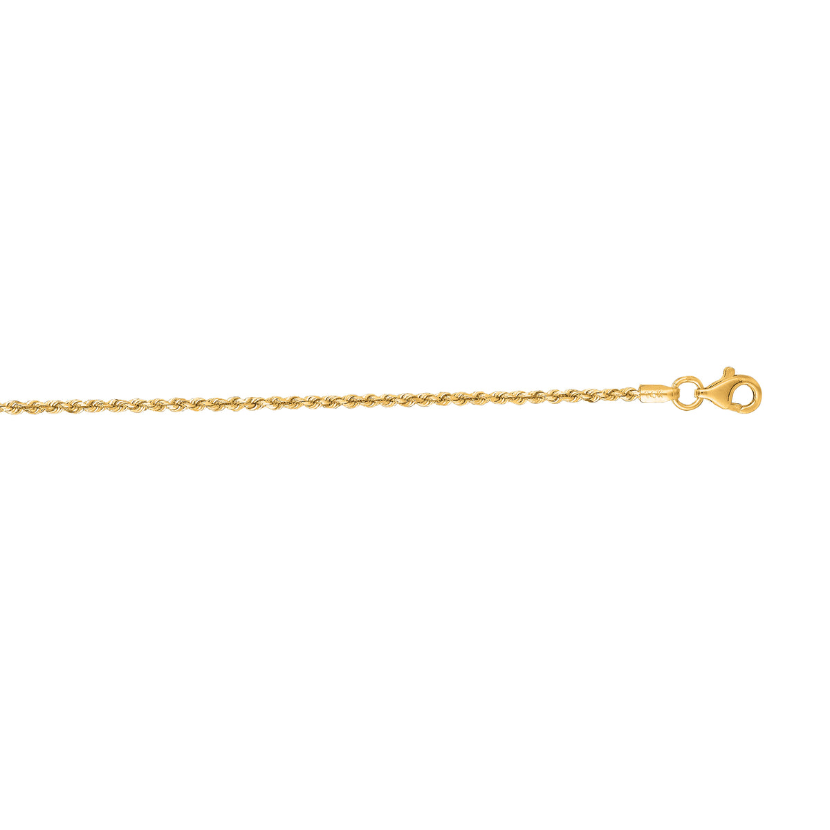 Royal Rope Chain in 14K Yellow Gold — 10 Inches, 1.5mm