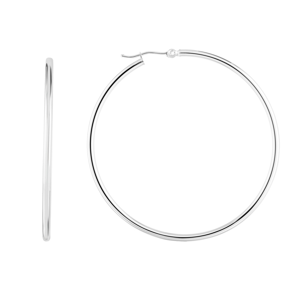 14K White Gold Earring