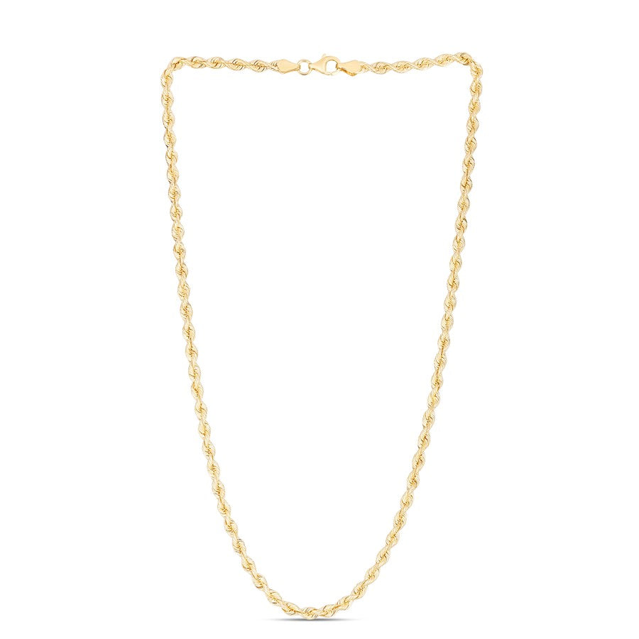 14K 3.7mm Silk Rope Chain