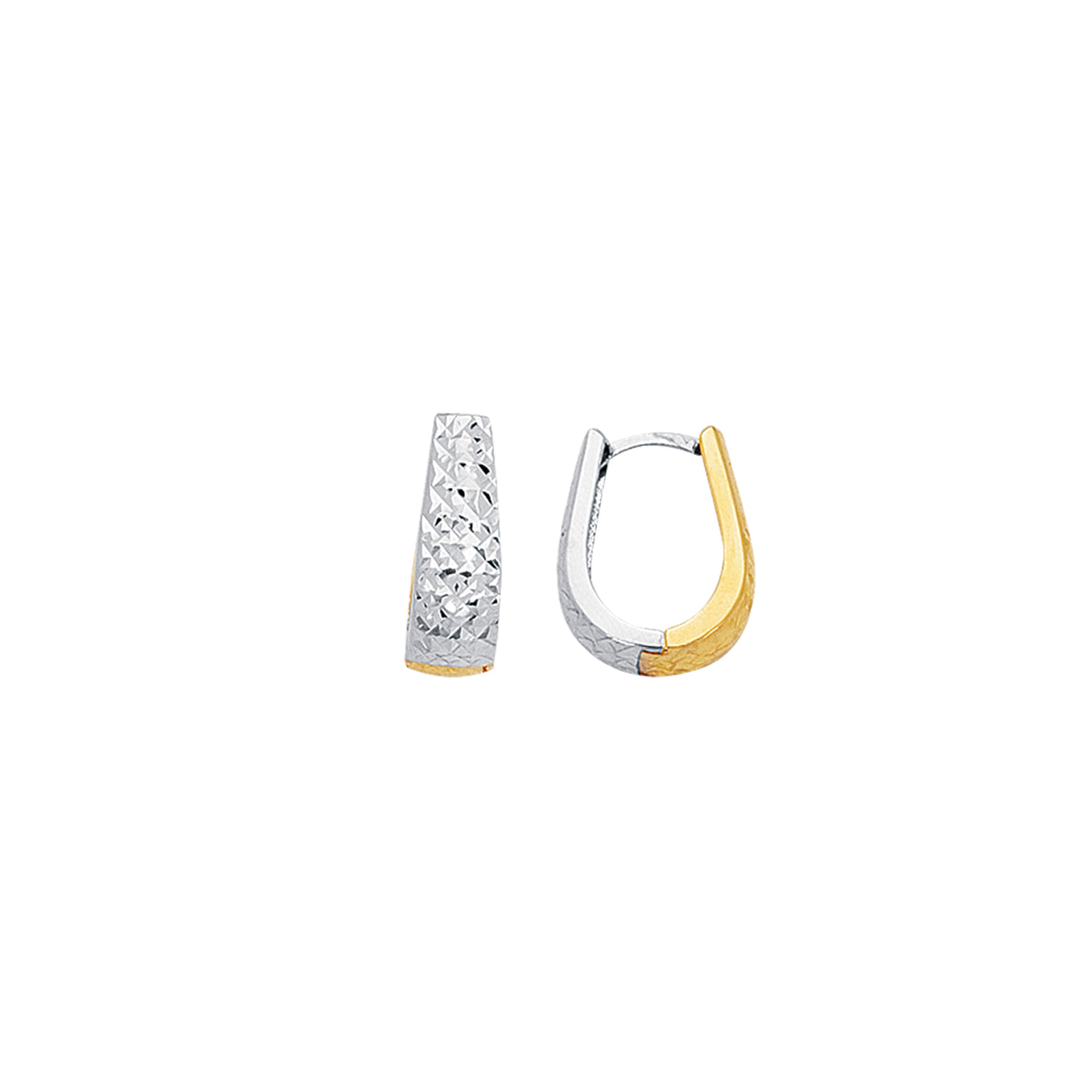 14K Two-Tone Gold Earring