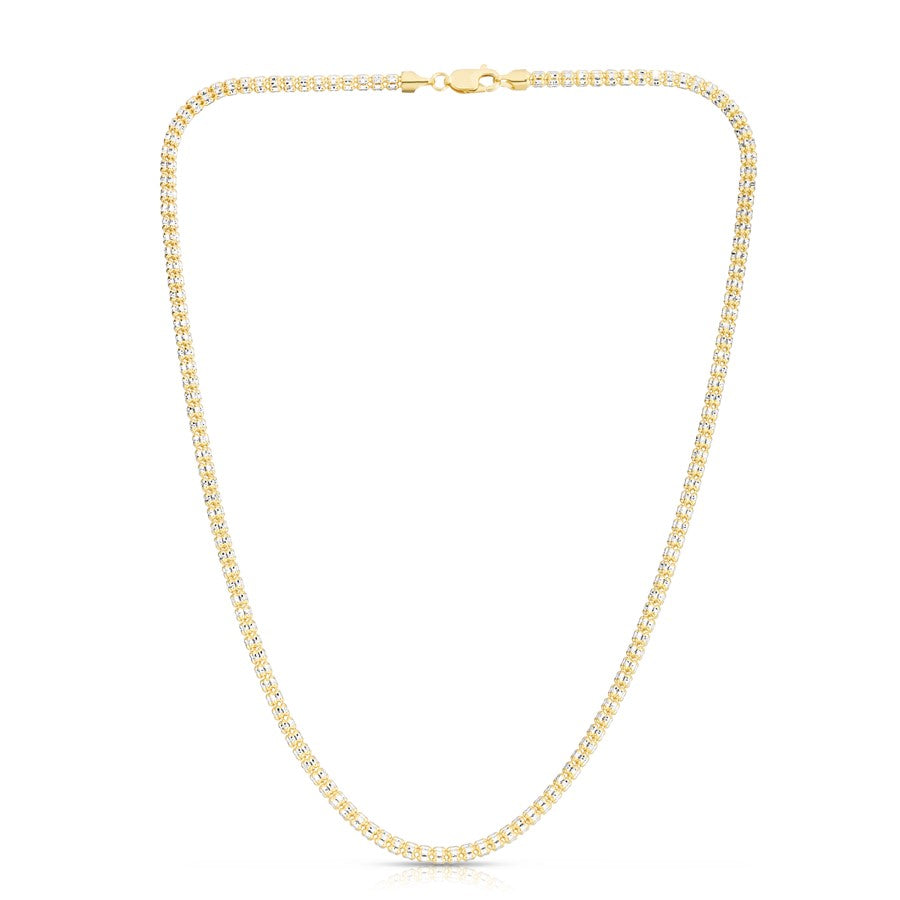 14K 3.14mm Fancy Ice Chain