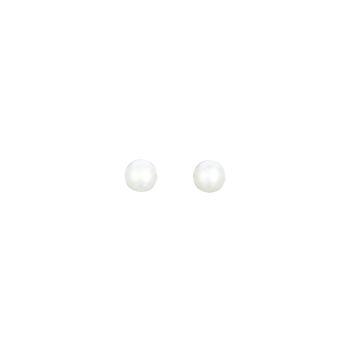14K White Gold Pearl Earring