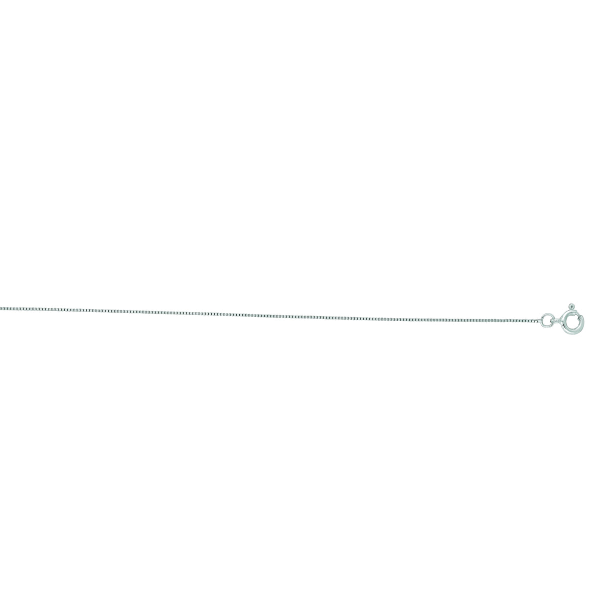 Classic Box Chain in 14K White Gold — 16 Inches, 0.45mm