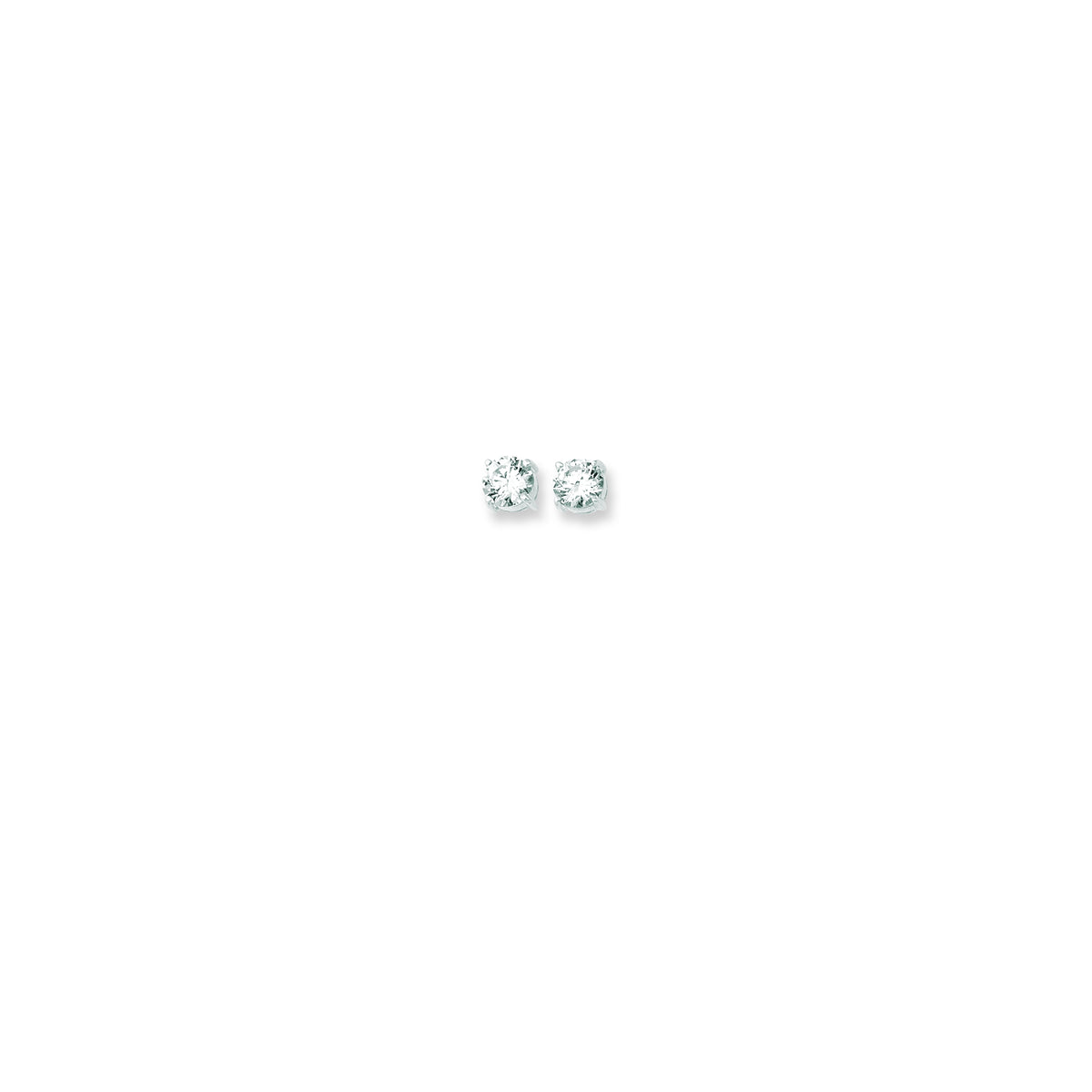 14K White Gold Cubic Zirconia Earring