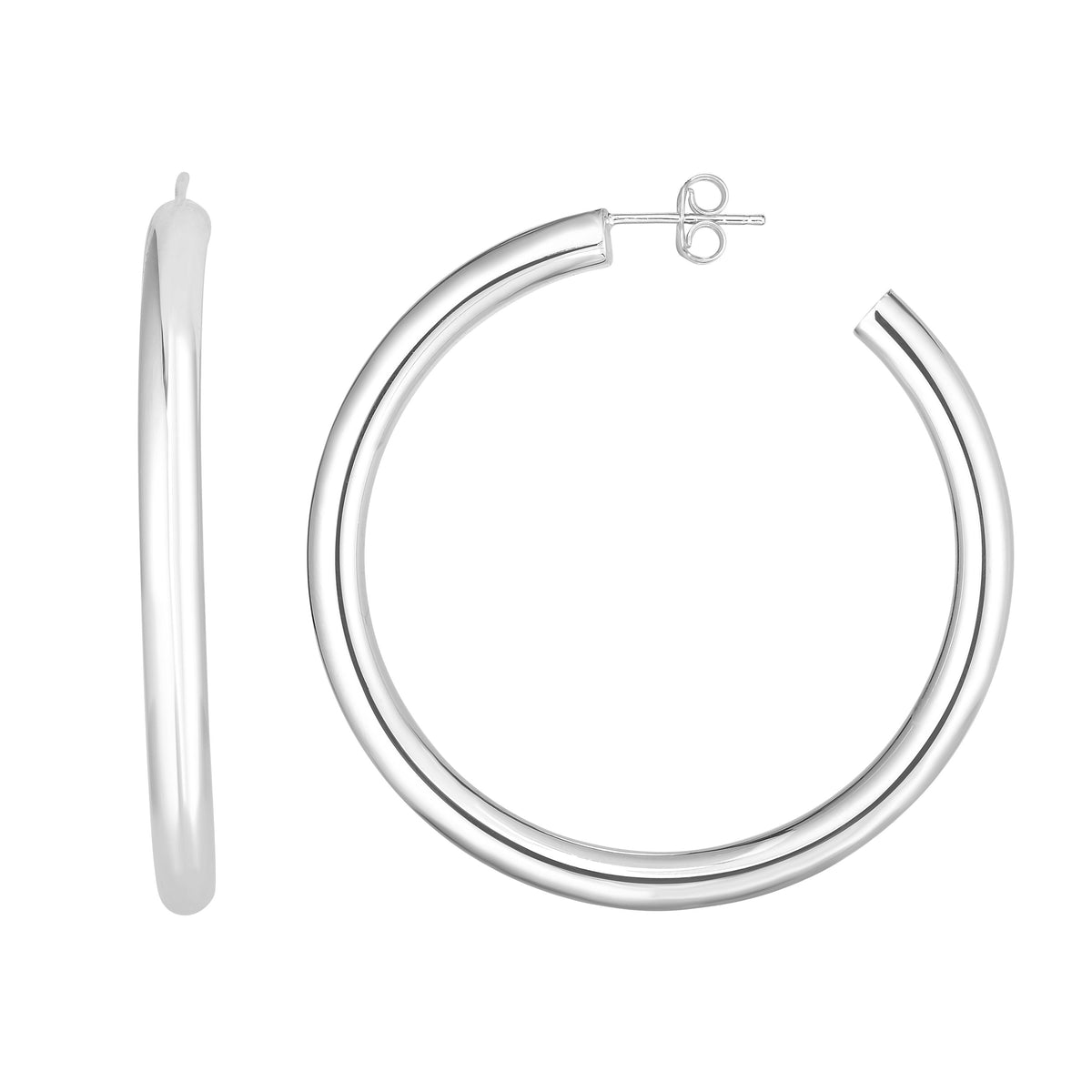 14K White Gold Earring