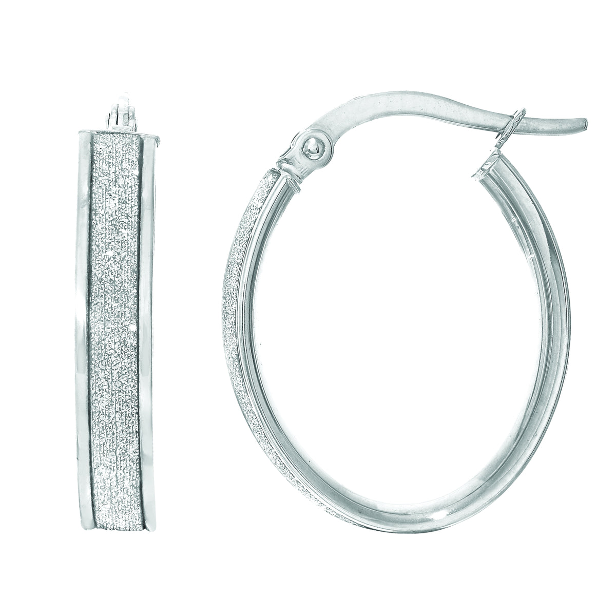 14K White Gold Earring
