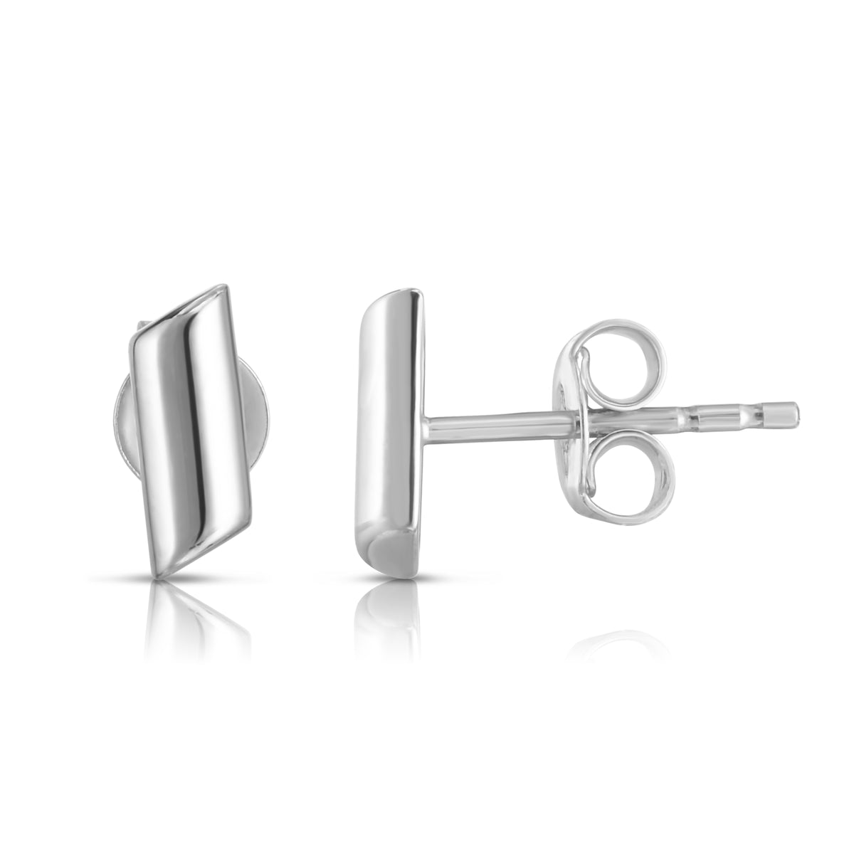 14K White Gold Earring