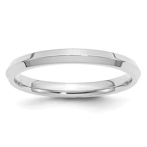 Knife Edge Comfort Fit Wedding Band in 14K White Gold — 2.5mm, Size 13