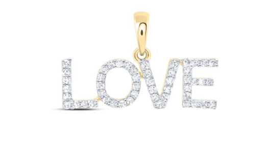 1/5CTW-DIA NK FASHION "LOVE" PENDANT