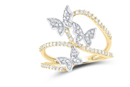 3/8CTW-DIA NK GIFT BUTTERFLY RING